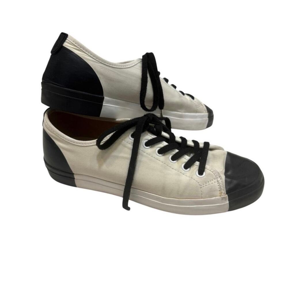The Office of Angela Scott 9.5 El Capitan two-tone canvas sneakers 3274